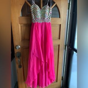 HOT PINK PROM DRESS